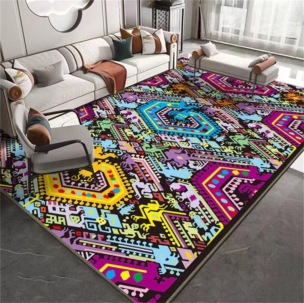 Tapis lavable 200x300cm anti-tache tapis pour enfant et chambre ado résistant