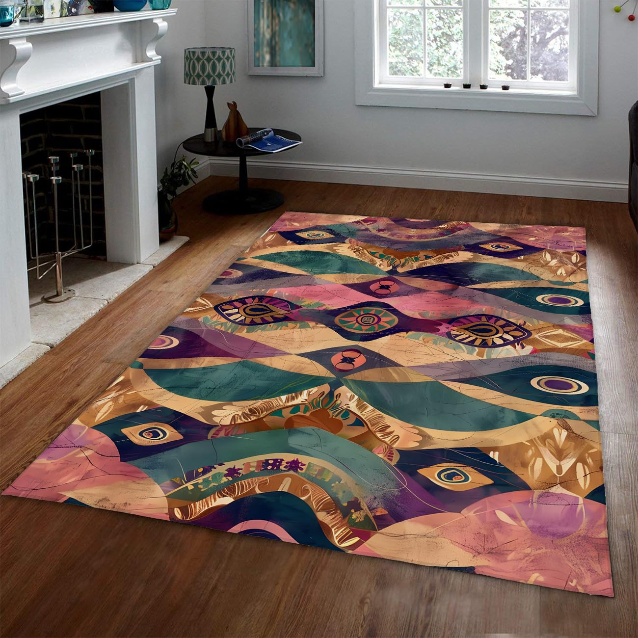 Tapis bohème 160x230cm pour créer un salon cosy et chaleureux
