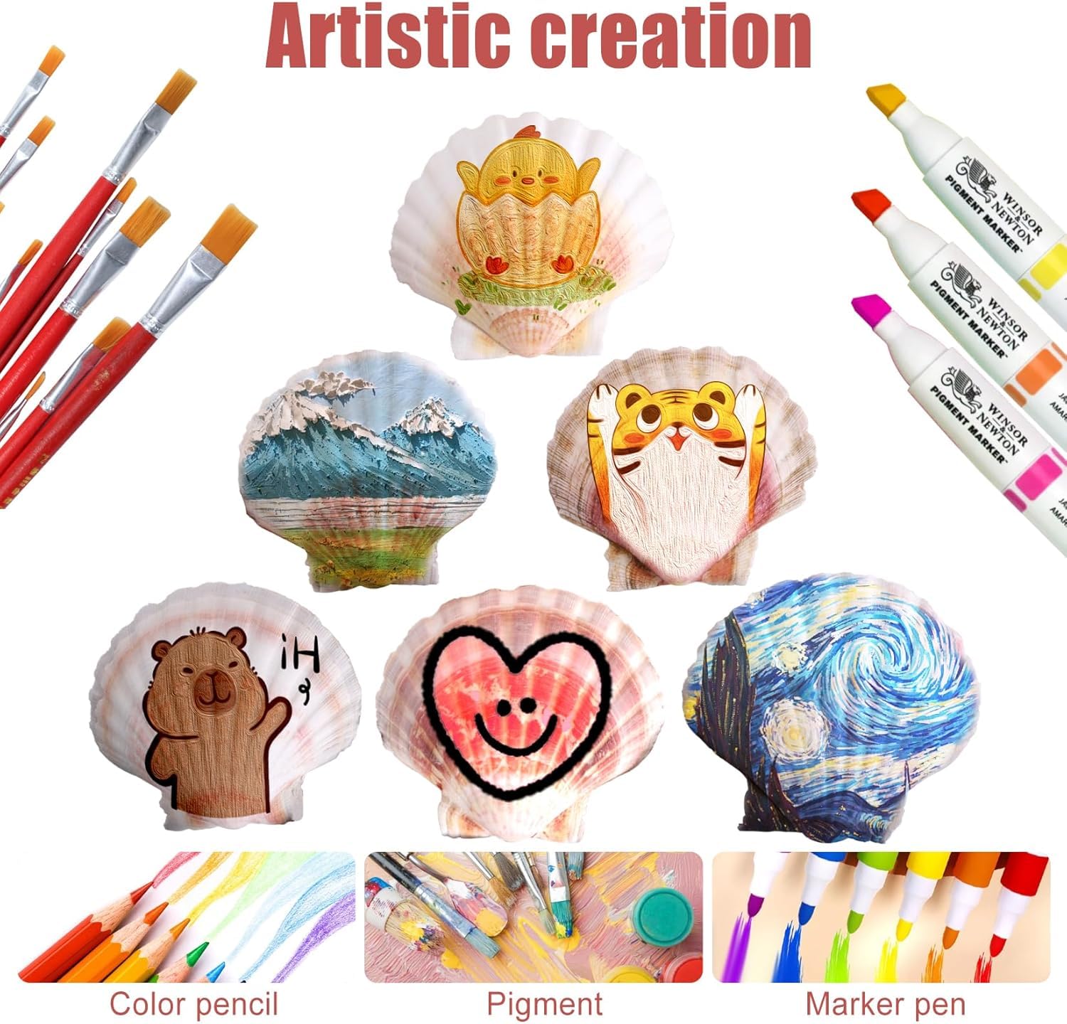 10 Conchiglie Decorative Naturali 10-12 Cm - Per Decorazioni Marine E Creative - Foto 5