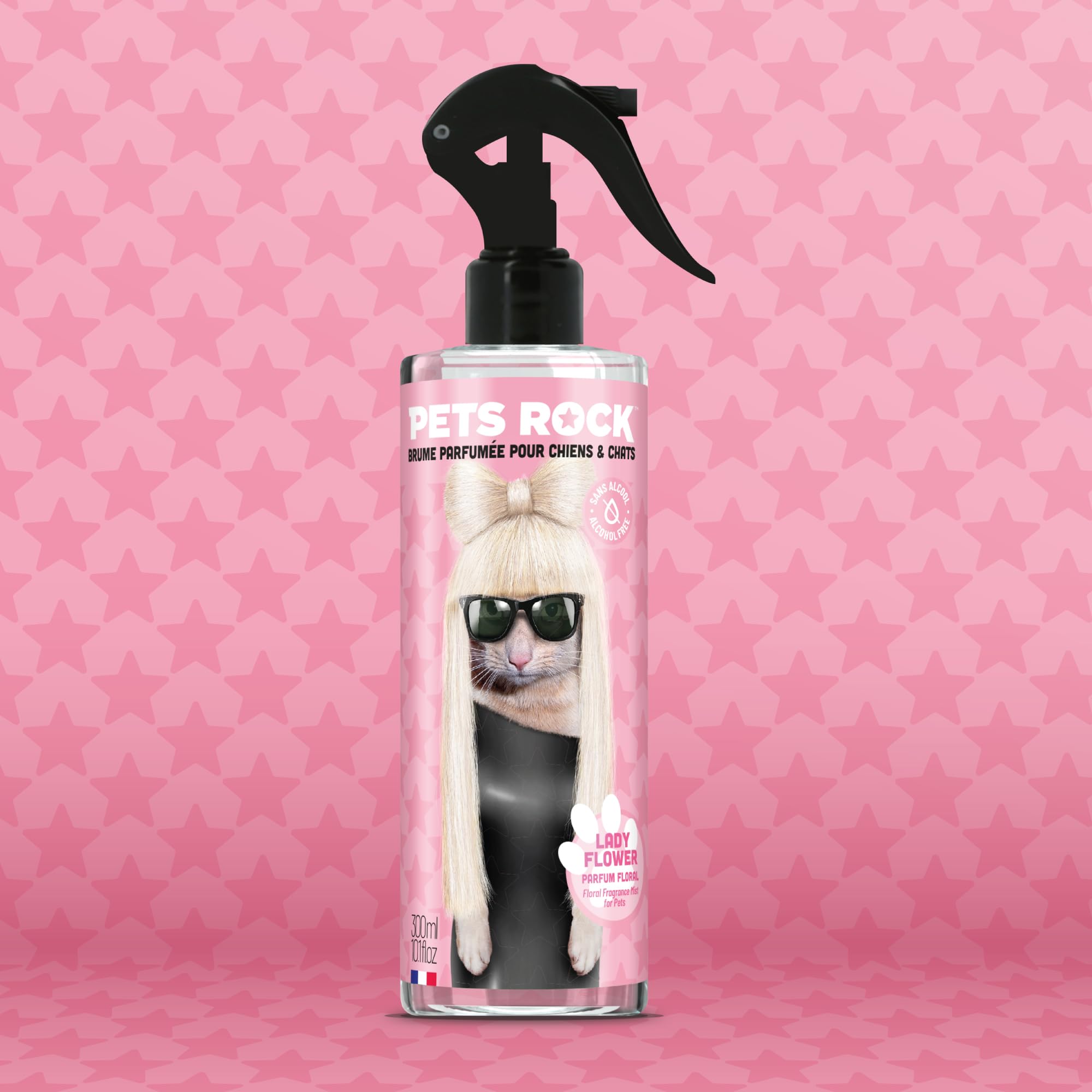PETS ROCK | Lady Flower | Brume parfumée pour chien et chat 300ML - Neutralise les mauvaises odeurs