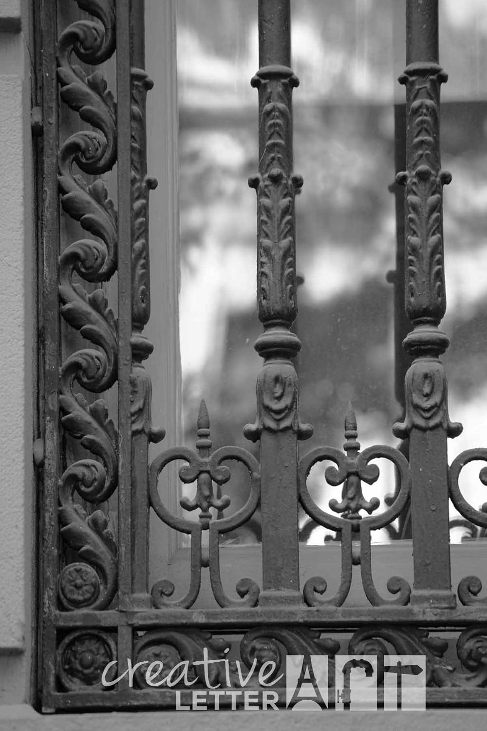 Creative Letter Art - 'Letter U' 4x6 Inch Black & White Neon Alphabet Photography