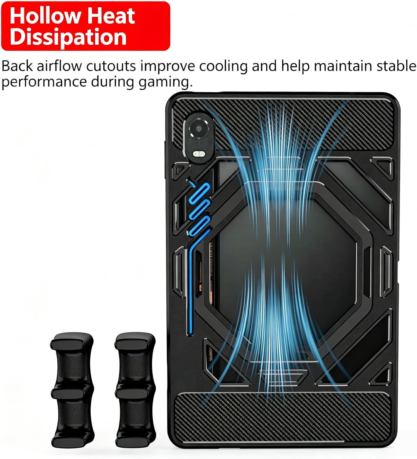 Gaming Case Compatible with Red Magic Astra 2, Shockproof TPU Cover with Heat Dissipation & Dual Grips for Tablet image 5