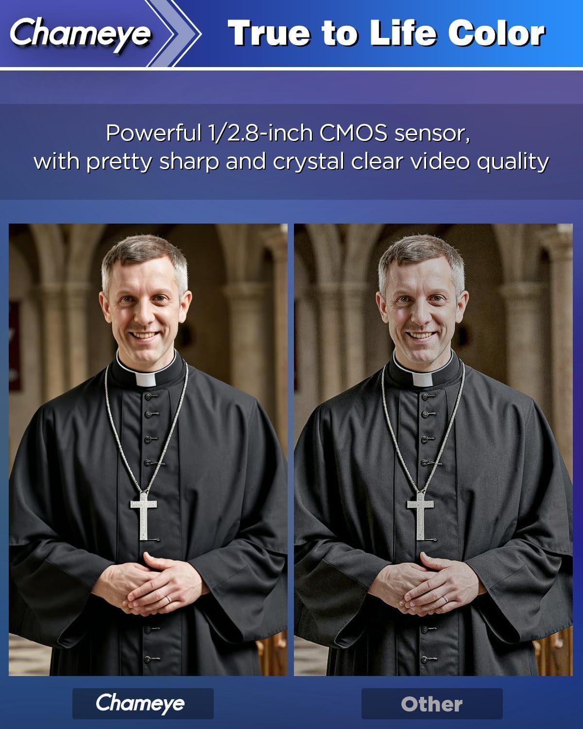 Chameye Telecamera PTZ NDI Kit, 30x Zoom ottico, AI Tracciamento, 3G-SDI HDMI USB3.0, 2 Telecamere NDI PTZ 30x + Controller per eventi educativi di culto in chiesa, C730Nx2+E300 - K230N