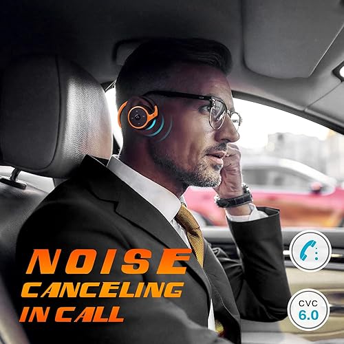 Miniatura 5 de RTUSIA Auriculares Bluetooth pequeños envolventes con micrófono integrado y sonido cristalino, plegables y transportados en el bolso, y batería de