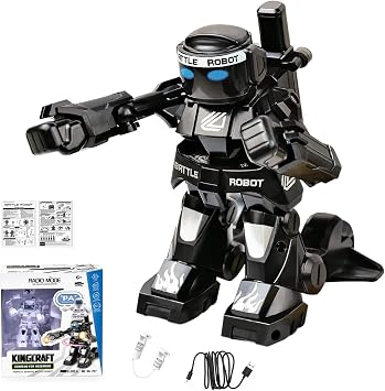 Remote Control Combat Robot, Intelligent Robot for Kids | 2.4G Intelligent Boxing Robot - Parent-child Interaction Boxing Robot with Color Changing LED Light