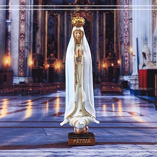 Miniatura 3 de Figura de Nuestra Señora de Fátima, figuras católicas de la Virgen De Fátima de 8 pulgadas, regalo de decoración religiosa de resina