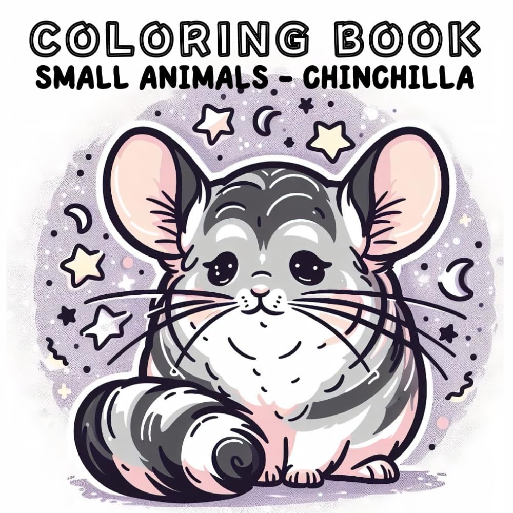 Coloring Book: Small Animals World - Chinchilla
