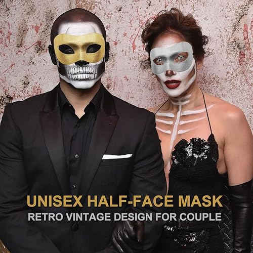 Miniatura 7 de Máscara de mascarada para hombre, veneciana, vintage, retro, para carnaval, cosplay, Mardi Gras, fiesta de máscaras, Halloween