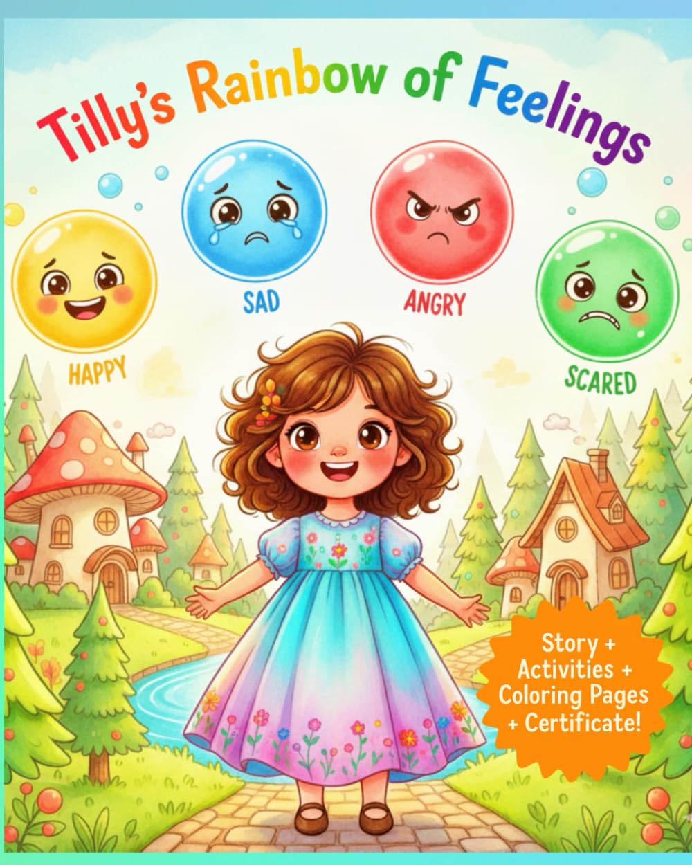 Tilly’s Colorful Feelings: A Story About Big Emotions, Calming Down & Understanding Feelings for Kids Ages 3–7: Learning Story with Bonus Activities, Coloring Pages & Certificate