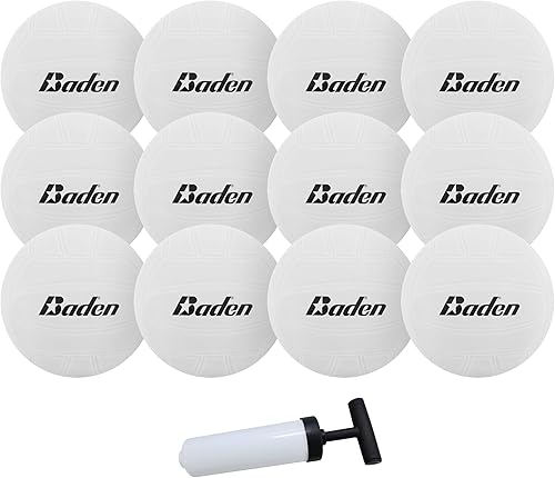 Baden Mini voleibol de 4 pulgadas, paquete de 12 con bomba para regalo de equipo, premio y apto para piscina