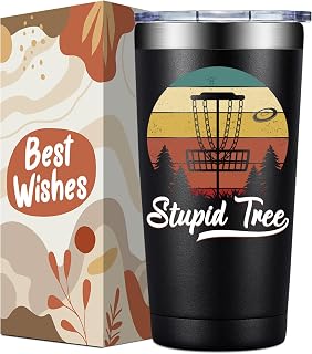 Disc Golf Gifts for Men - Christmas Birthday Gifts for Disc Golf Player - DiscGolf Tree Tumbler Cup 20 oz