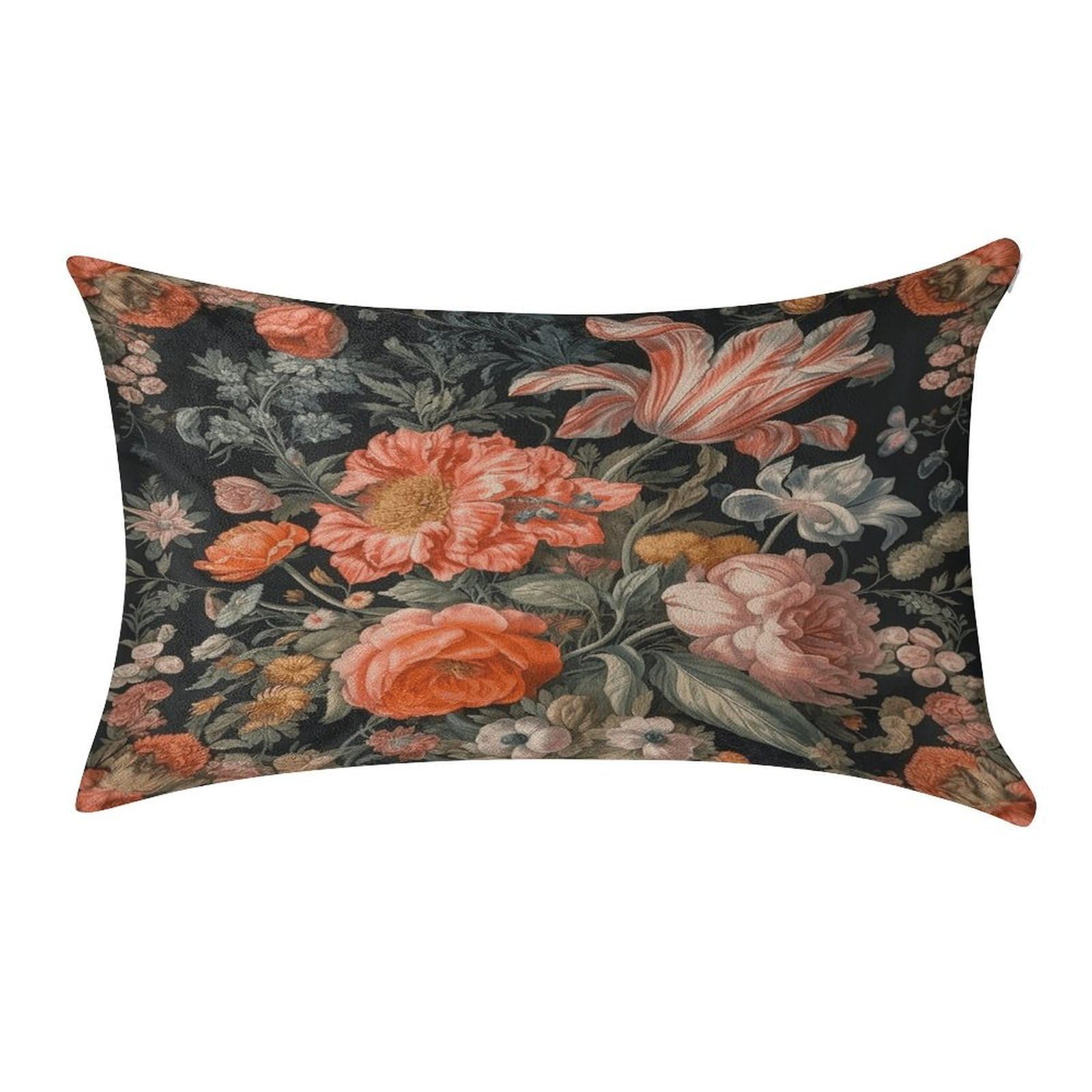 Fekiloot Style Orange Flower Pattern Pillow Covers Home Decor Pillow Cases