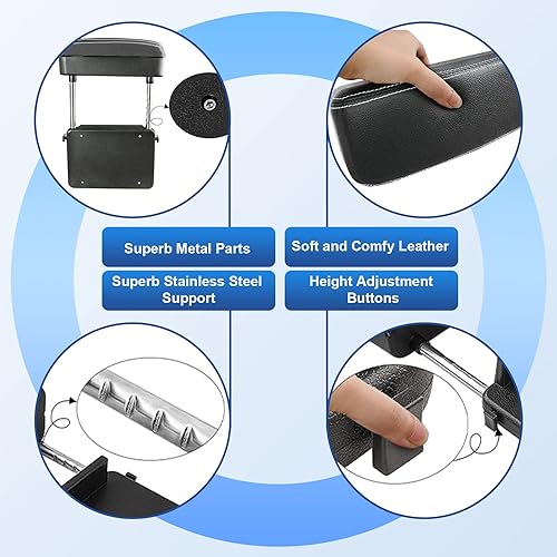 Miniatura 6 de CDEFG - Reposabrazos para automóvil, extensor de reposabrazos, organizador de almacenamiento de consola, almohadillas para reposamuñecas de altura