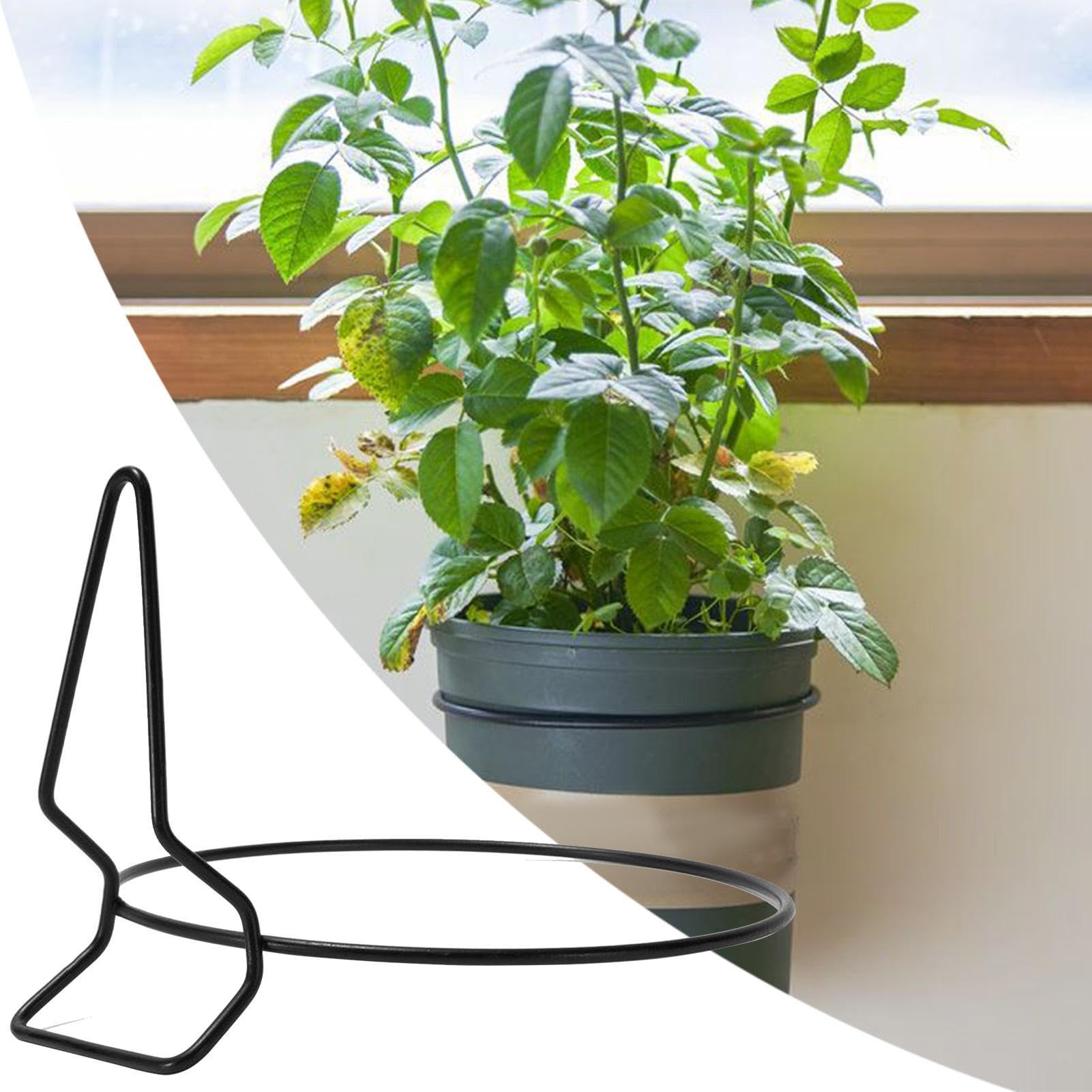 Genérico Soporte Macetas Pared | 4 Piezas De Hierro Estable Y Resistente,Colgador de macetas de pared,para dormitorio salón balcón barandilla jardín patio interior exterior Chlorophytum Comosum
