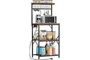 Furologee - Kitchen Storage Shelf Rack with Power Outlet