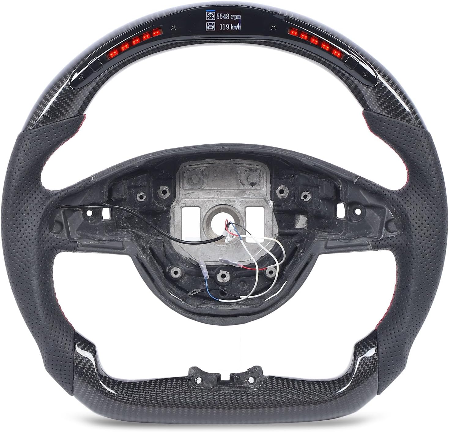 โ LED Display Shift Lights Racing Carbon Fiber Steering Wheel Replacement Suitable For Mercedes - A B C E S CLA GLC GLE W176 W205 W213 W222 X253 W166 C117 AMG Line