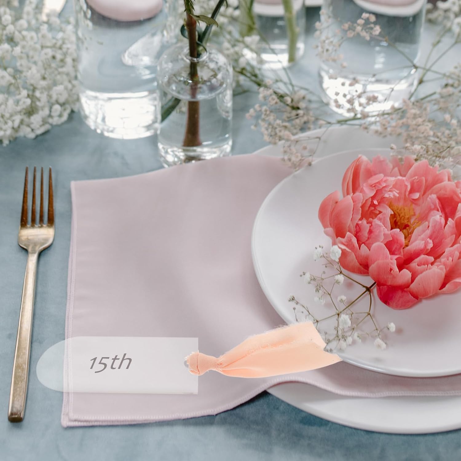 LOGOFUN 10pcs Hanging Reserved Signs for Wedding Chairs Acrylic Tag Reserved Seating Signs Reserved Sign with Ribbon for Wedding Church Restaurant