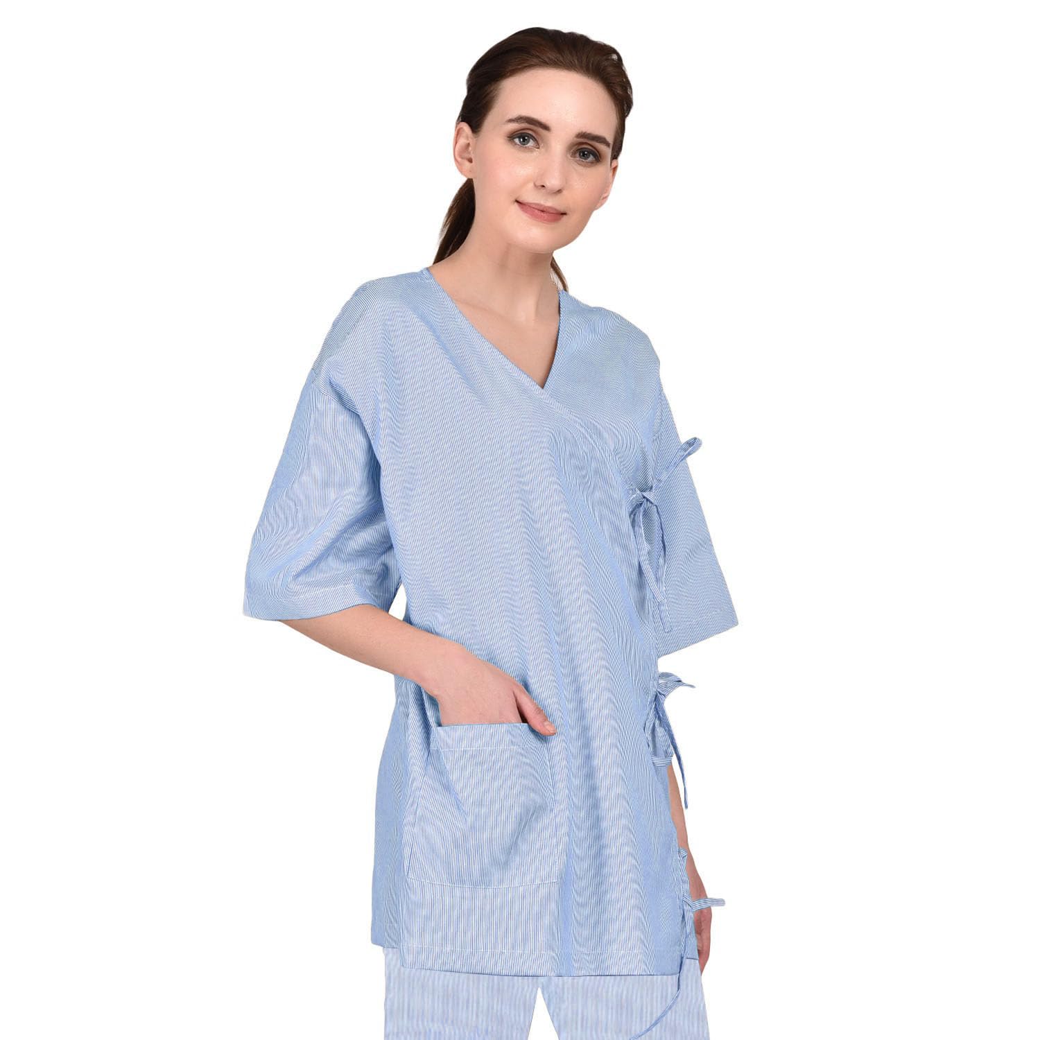 ARA UNIFORMS Women Patient Hospital Dress |Front Open Overlap Tie-Type | Patient Uniform Shirt, Pant Hospital Scrub|Fabric Polyvisco (B0D6G7V6MJ) Amazon Price History, Amazon Price Tracker