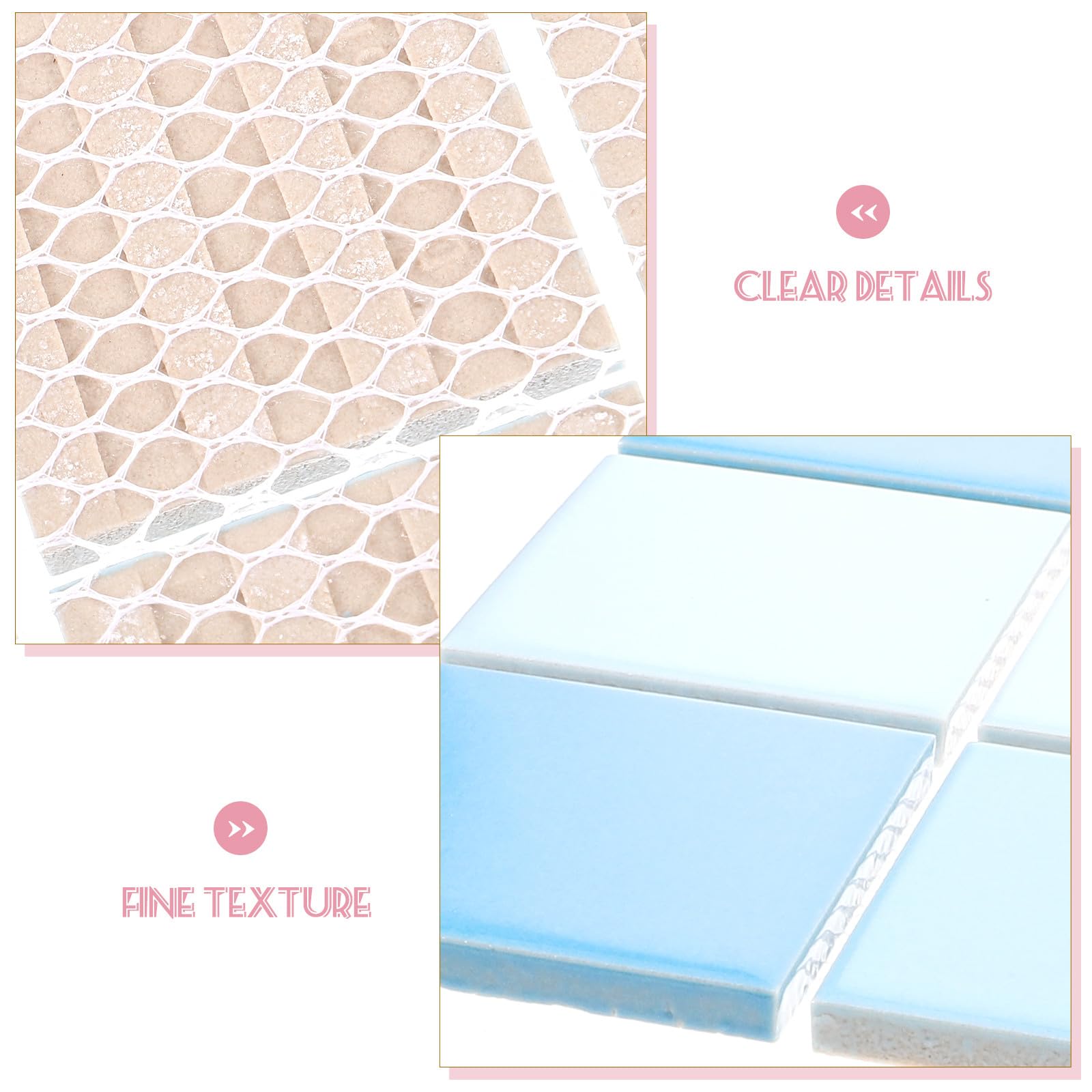 MAGICLULU Azulejos de Cerámica Cuadrados Azules para Piscina y Salpicadero, 36 Piezas para Múltiples Usos en Cocina y Baño