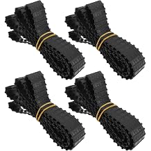 ECSiNG 4 Pack Closed Circular Black Rubber Track 38.5x2cm Compatible with RC Tank Robot Chassis
