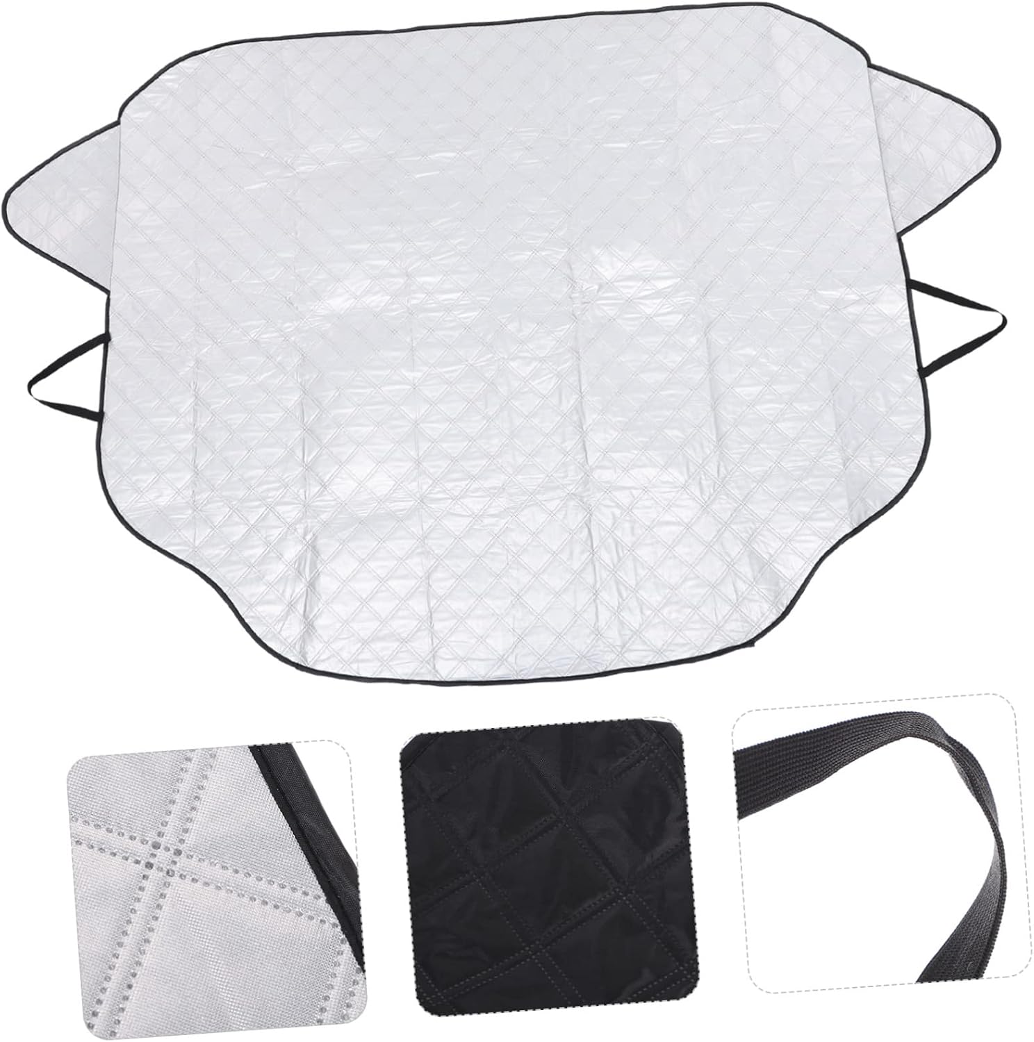 ULTECHNOVO Frost Guard Windshield Cover Car Snow Cover Winter Windshield Protection Ice and Rain Shield Easy Install