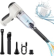 مكنسة كهربائية لاسلكية تحمل باليد قابلة لإعادة الشحن لتنظيف شعر الحيوانات الأليفة والسيارة والمنزل والمكتب والمطبخ