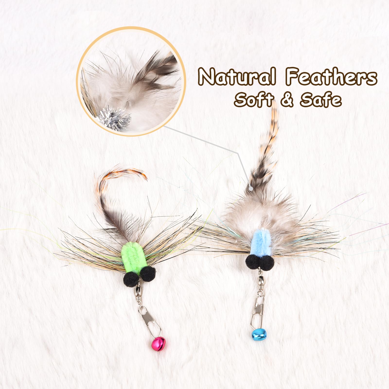 ORSDA Cat Toys, Cat Feather Toy for Cats to Chase and Exercise