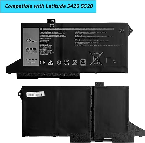 Miniatura 2 de Nuevo WY9DX 42Wh Batería de repuesto para laptop Dell Latitude 5420 5520 Precision 15 3560 Series P137G P137G001 P104F P104F001 P104F002 RJ40G