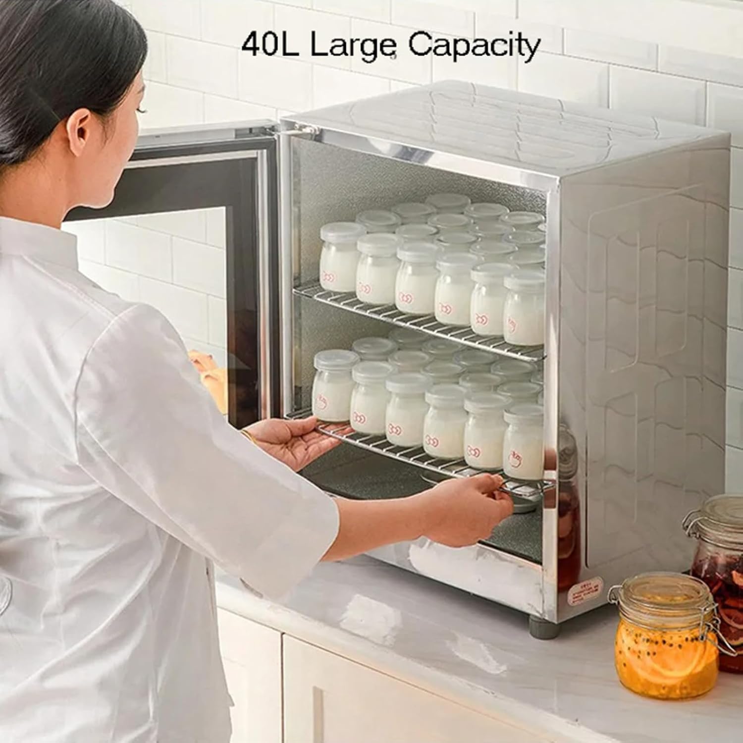 40 Litri di Pasta elettrica, Macchina per Il Pane per Yogurt da Cucina, con umidità e Controllo della Temperatura, Famiglia ad Alta efficienza, per preparare Pane, Yogurt, Vino di Riso, natt