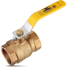 Full Port 2-1/2 Brass Ball Valve Lead-Free Brass Valve, Female Threaded NPT Connector Max Pressure, 150 PSI WSP / 600 PSI WOG - 2-1/2 in, 1 Pack