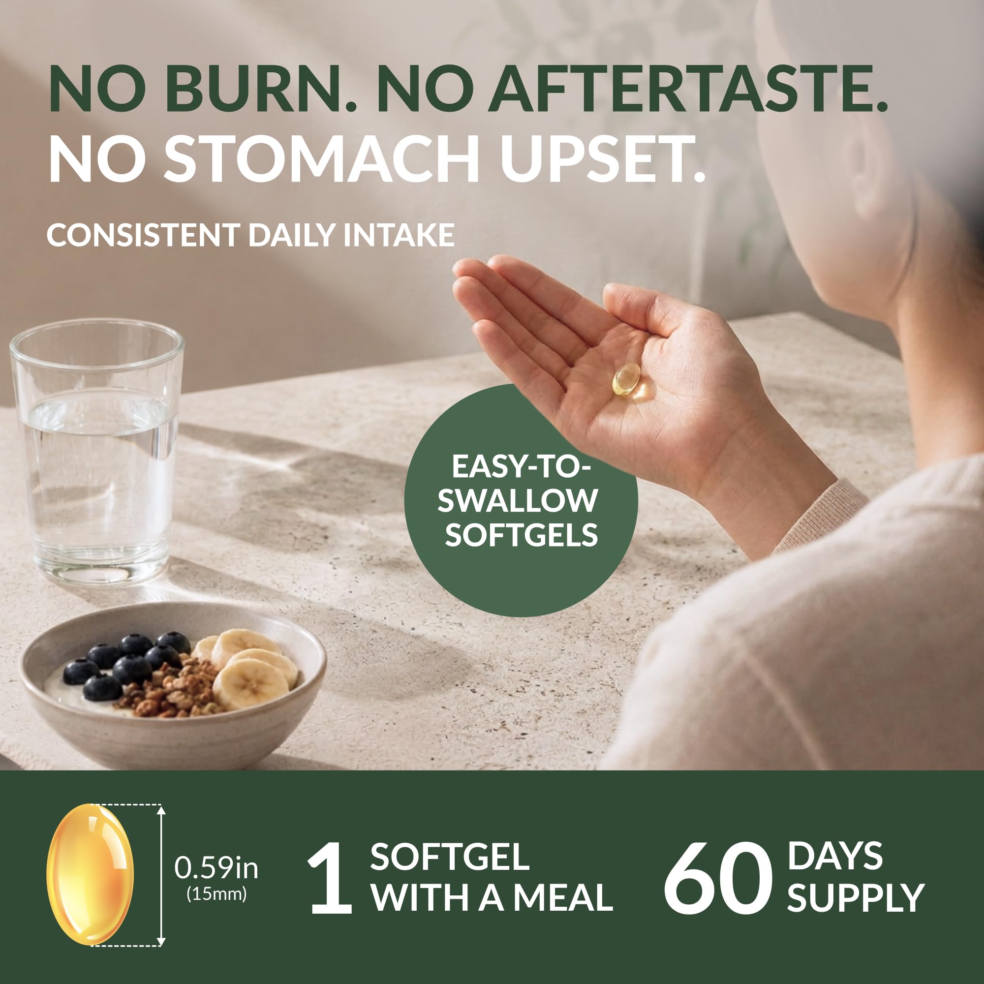 Capsule di Olio di Origano con 86-90% di Carvacrolo (108 mg per Capsula Molle) - Integratore ad Alta Potenza per il Supporto Digestivo - Antiossidante Naturale a Base di Piante, Vegano - 60 Capsule