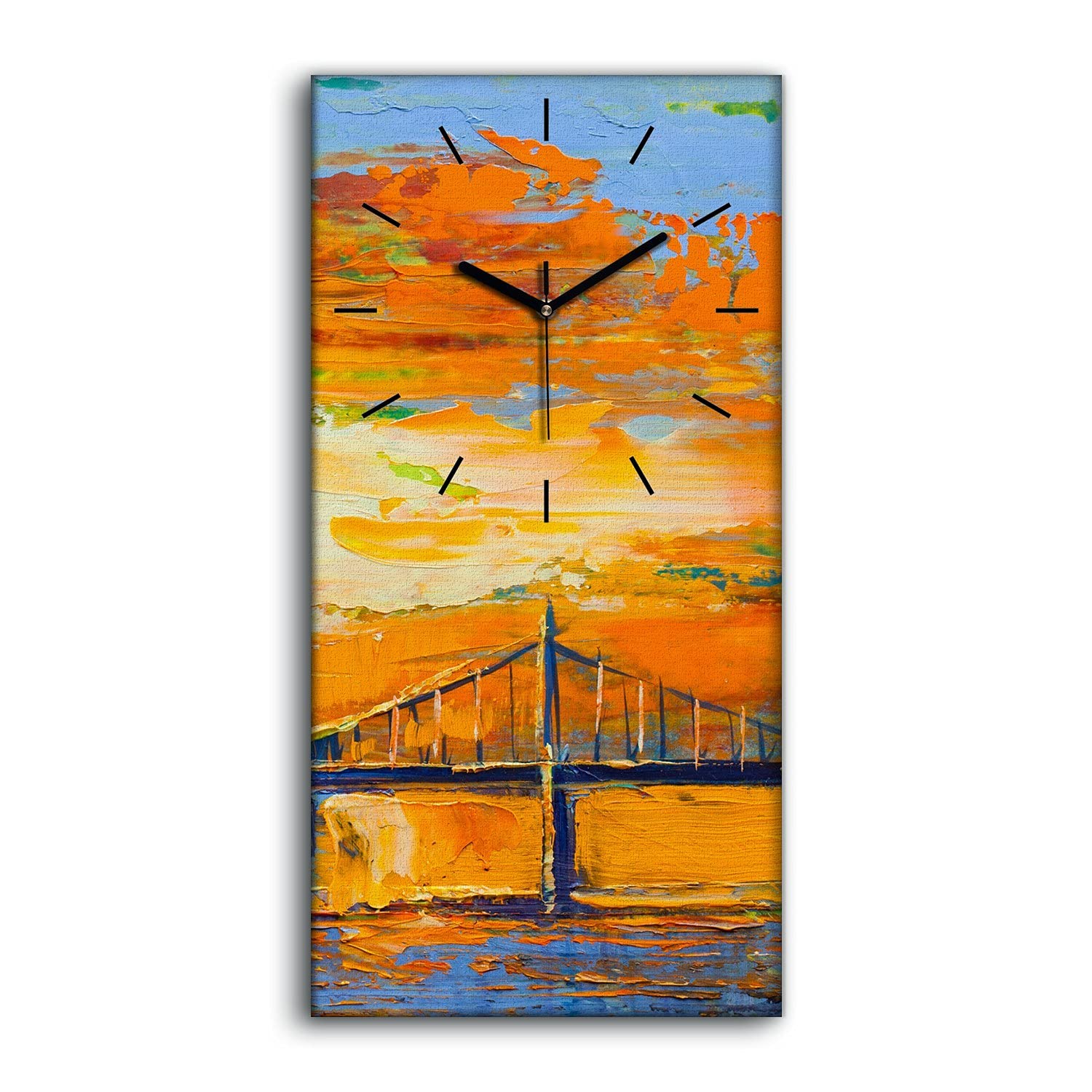 Horloge sur toile silencieuse sans tic-tac pour chambre et bureau calme