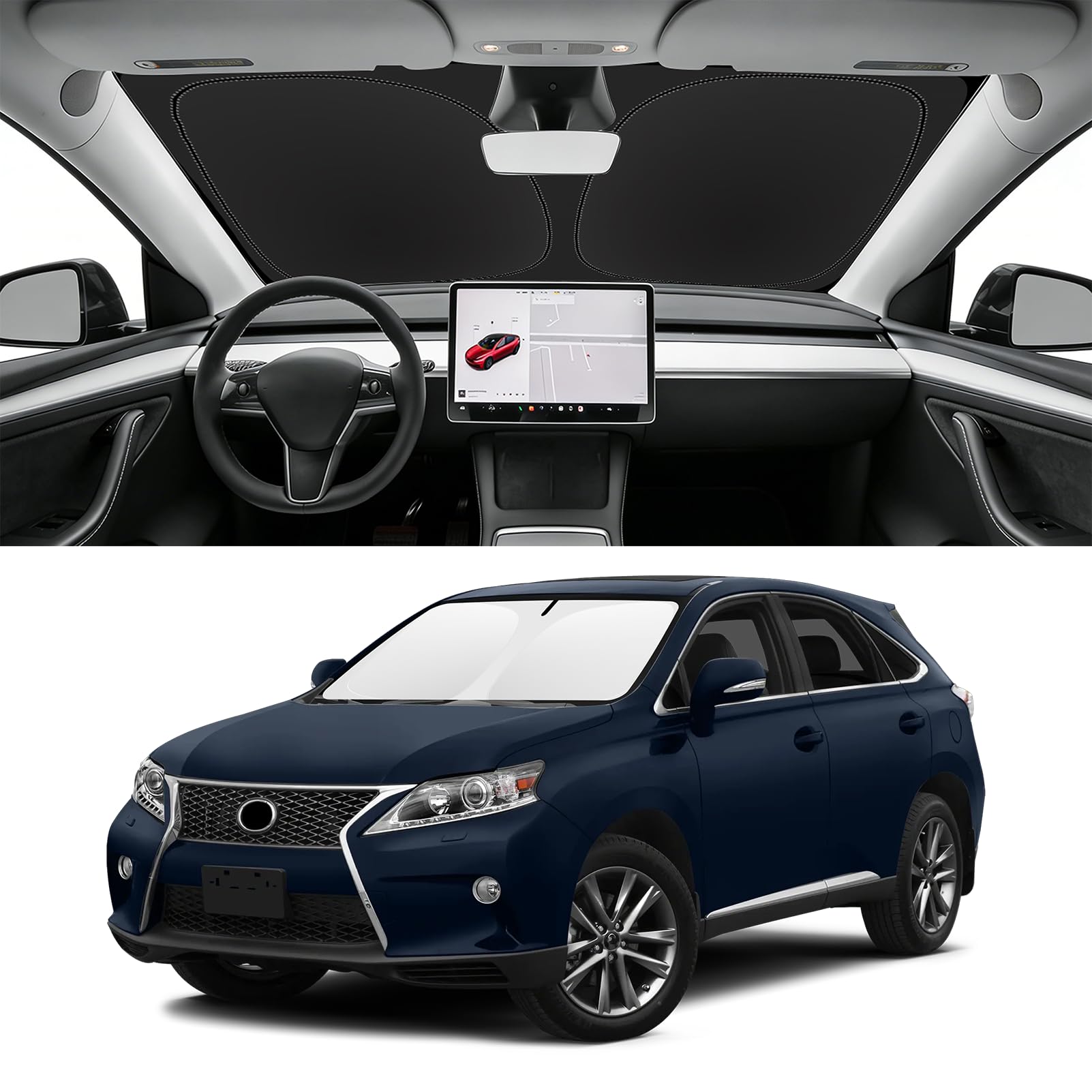 Custom Fit Windshield Sun Shade for Lexus RX 2010-2015