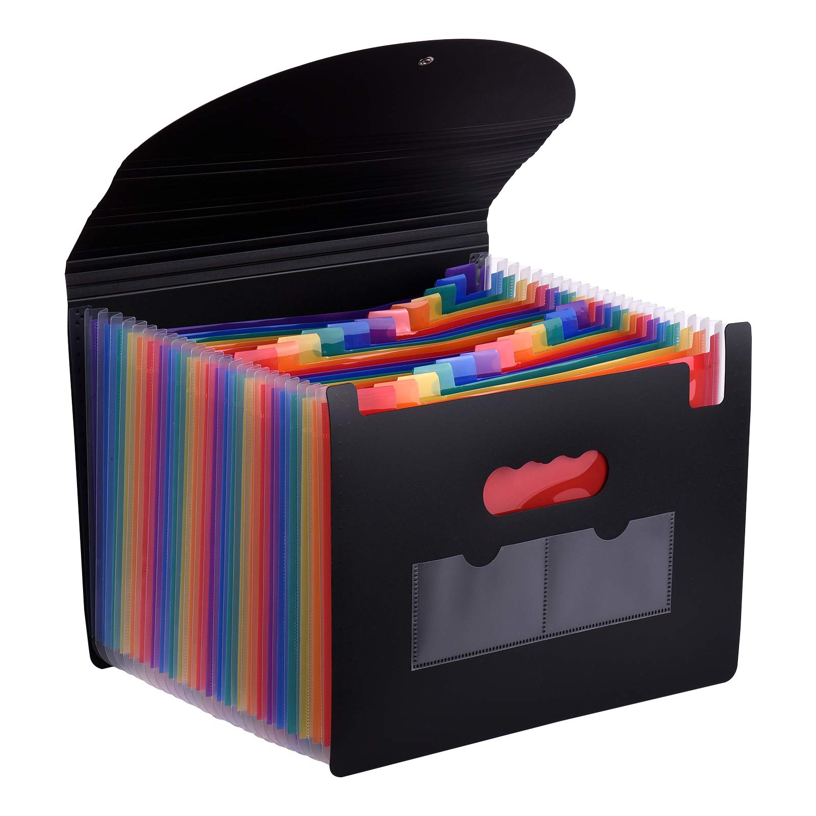 Accordion File Organiser, 24 Pockets Concertina File Expanding A4 Document Organiser with Tabs for Storing Document, Contract, Resume, Test Paper