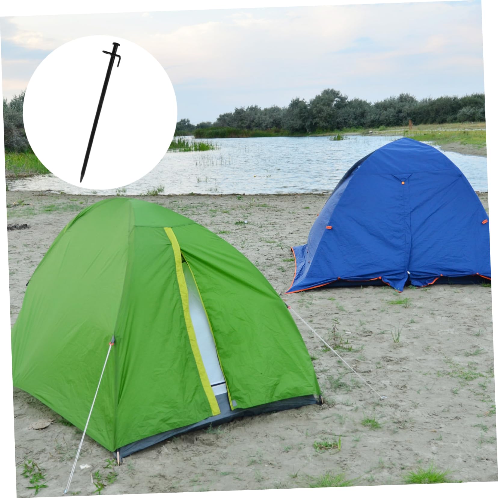 SOIMISS 8pièces Piquets De Tente Acier Ancrages Solides pour Camping Terrasse Jardin Auvents Coupe-Vent