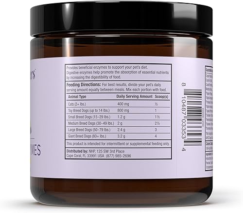 Miniatura 2 de Enzimas digestivas para mascotas de Dr. Mercola, suplemento dietético para perros y gatos, contiene 5 enzimas, 5.26 oz