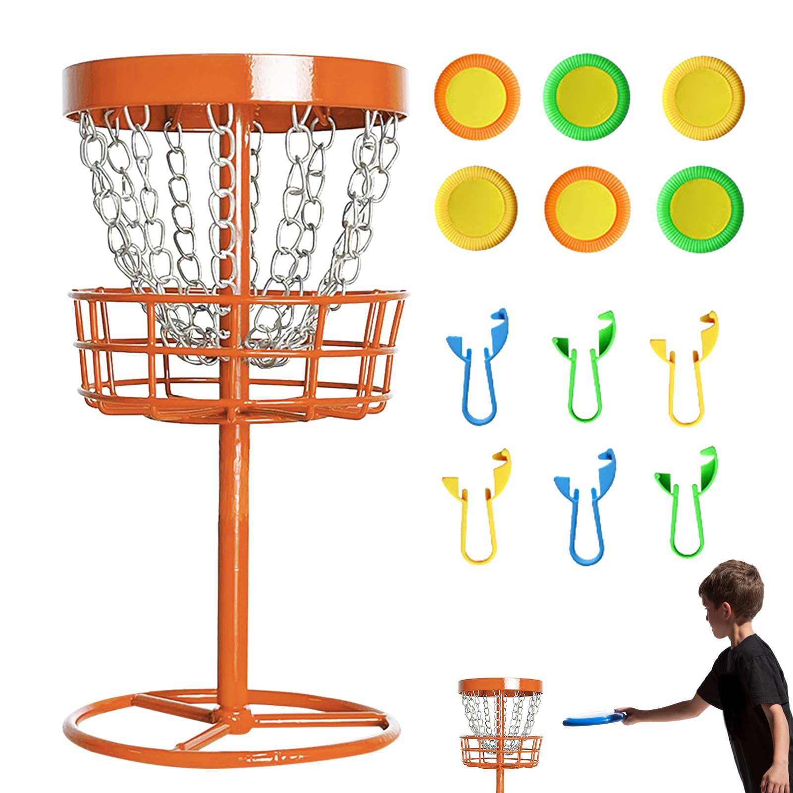 Panier De Golf à Disque , Trou Cible De Golf à Disque Portable à 24 Chaînes, Panier De Parcours De Golf à Disque D'entraînement En Acier Robuste, Ensemble De Paniers De Golf