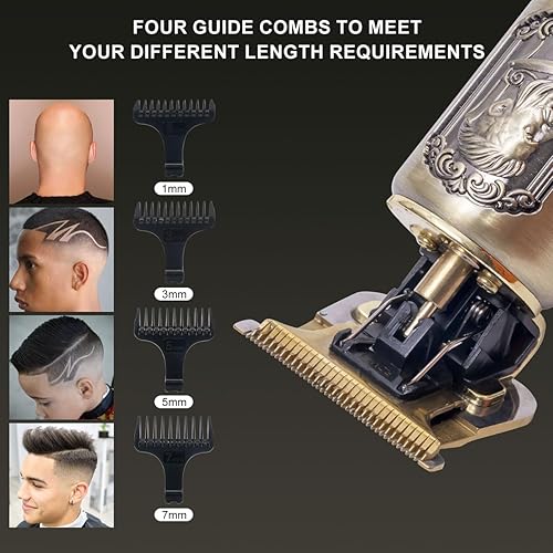 Miniatura 4 de Hatteker Afeitadora de papel de aluminio, kit de afeitadora de cabeza, recortadora de barba para hombres, kit de afeitado de aseo para hombres,