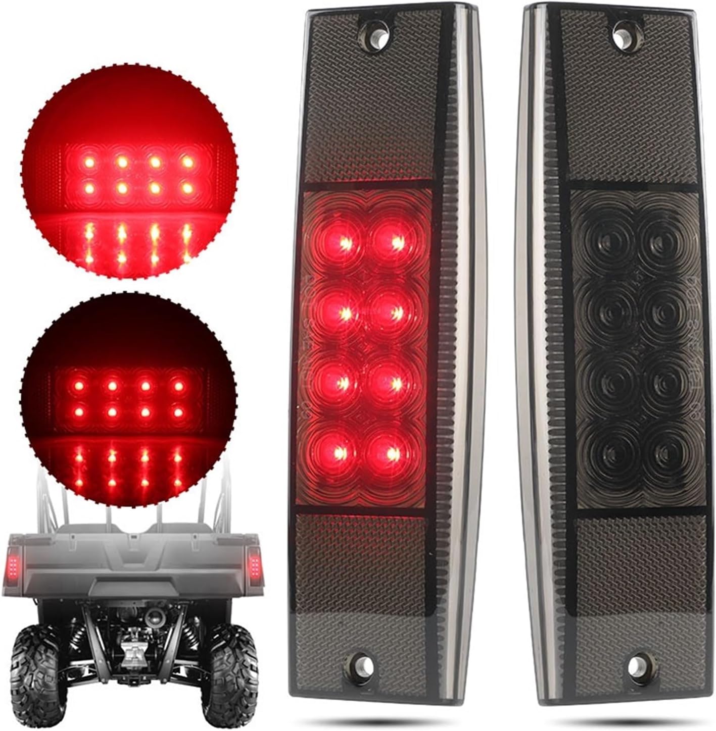 1ペア Uテレビ ライト テールライト リアブレーキランプ ポラリス 400 ミッドサイズ 2010-2014 570 ミッドサイズ