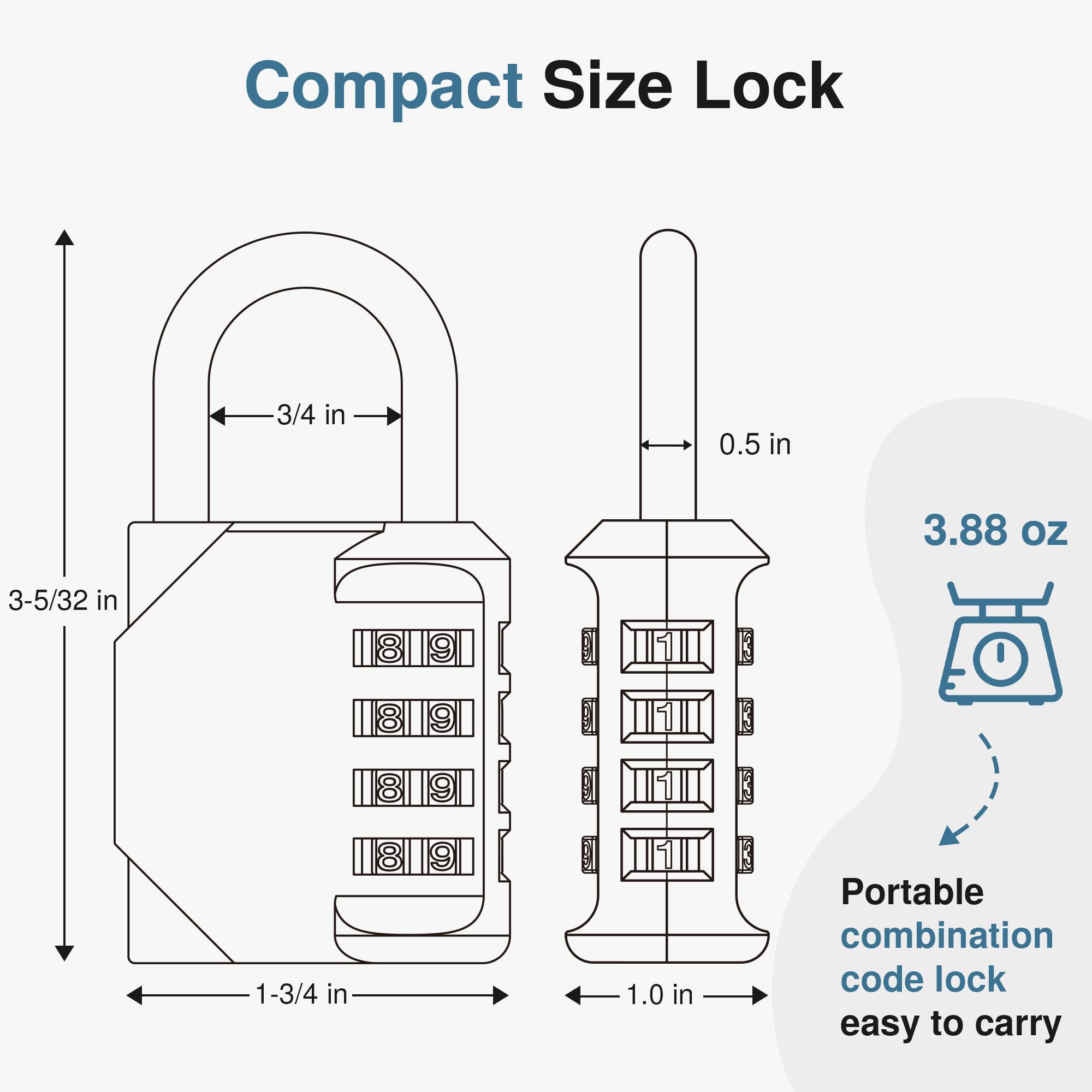 Puroma 4-Digit Pink Rose Combination Lock - Secure Padlock -5