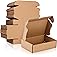 Qilery 100 Pcs Shipping Boxes Cardboard Gift Corrugated Cardboard Brown Boxes Mailer Packaging for Mailing Small Business Pre
