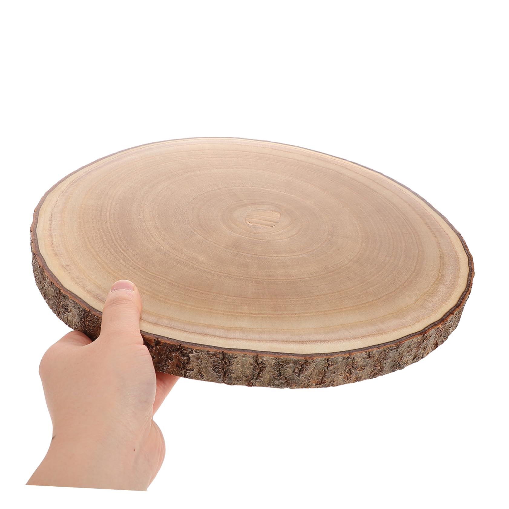 Gatuida Plateau à Gâteau Rond en Bois, Couleur Café, pour Présentations
