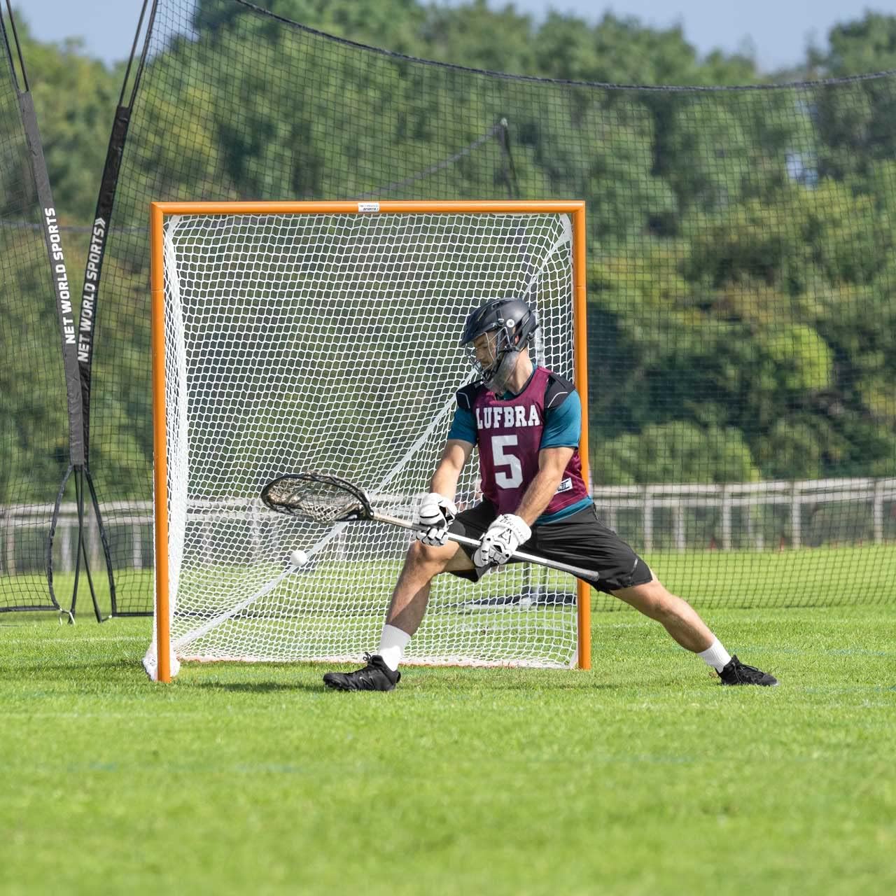 FORZA Professional FIL Lacrosse Goal - 6 x 6 Lacrosse Goals [Single or Pair] | 6ft x 6ft Goals for Lacrosse | Professional Lacrosse Goals for Gameday | Steel Lacrosse Goal (Pair of Goals) : Sports & Outdoors