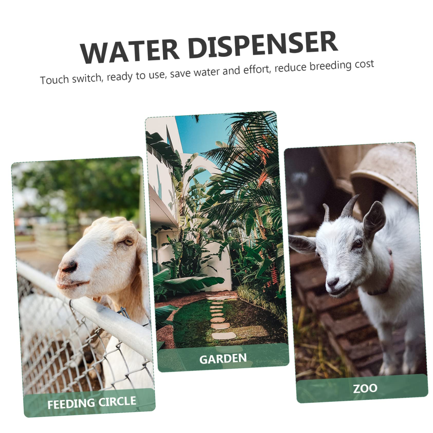 ibasenice Bebedero Automático Sistema de Alimentación de Agua Resistente al Óxido de Hierro y Cobre para Ovejas y Cabras para Uso en Granja