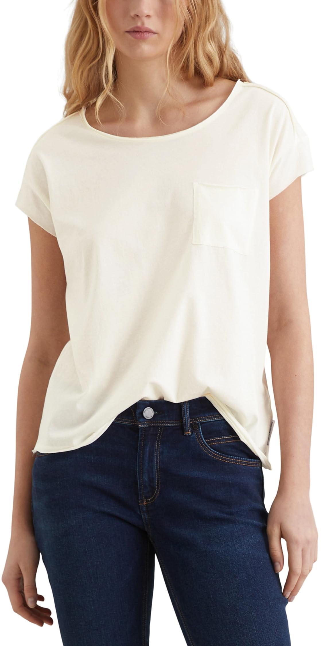 Marc O'Polo Denim Damen T-Shirt aus Bio-Baumwolle Relaxed Fit