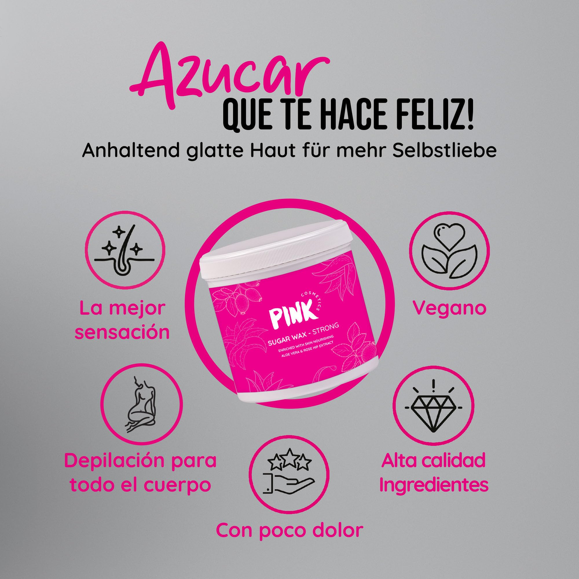 Pasta de azúcar para depilación con cera fuerte, 500 g, pasta de azúcar para todo el cuerpo, calidad de estudio