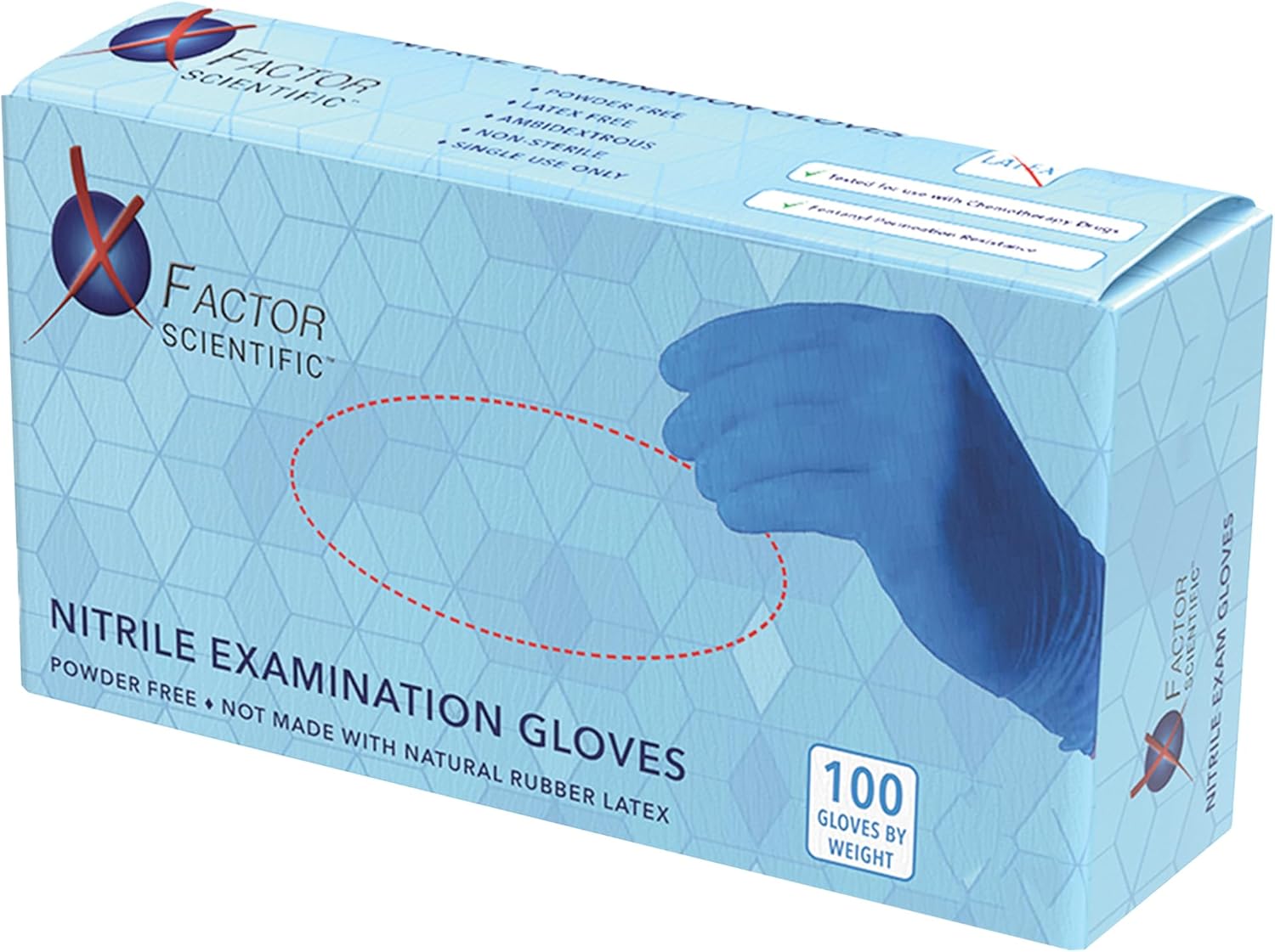 PENTAGON SAFETY EQUIPMENT Nitrile Exam Gloves - Tear & Puncture Resistant Safety Gloves (100 Pack)