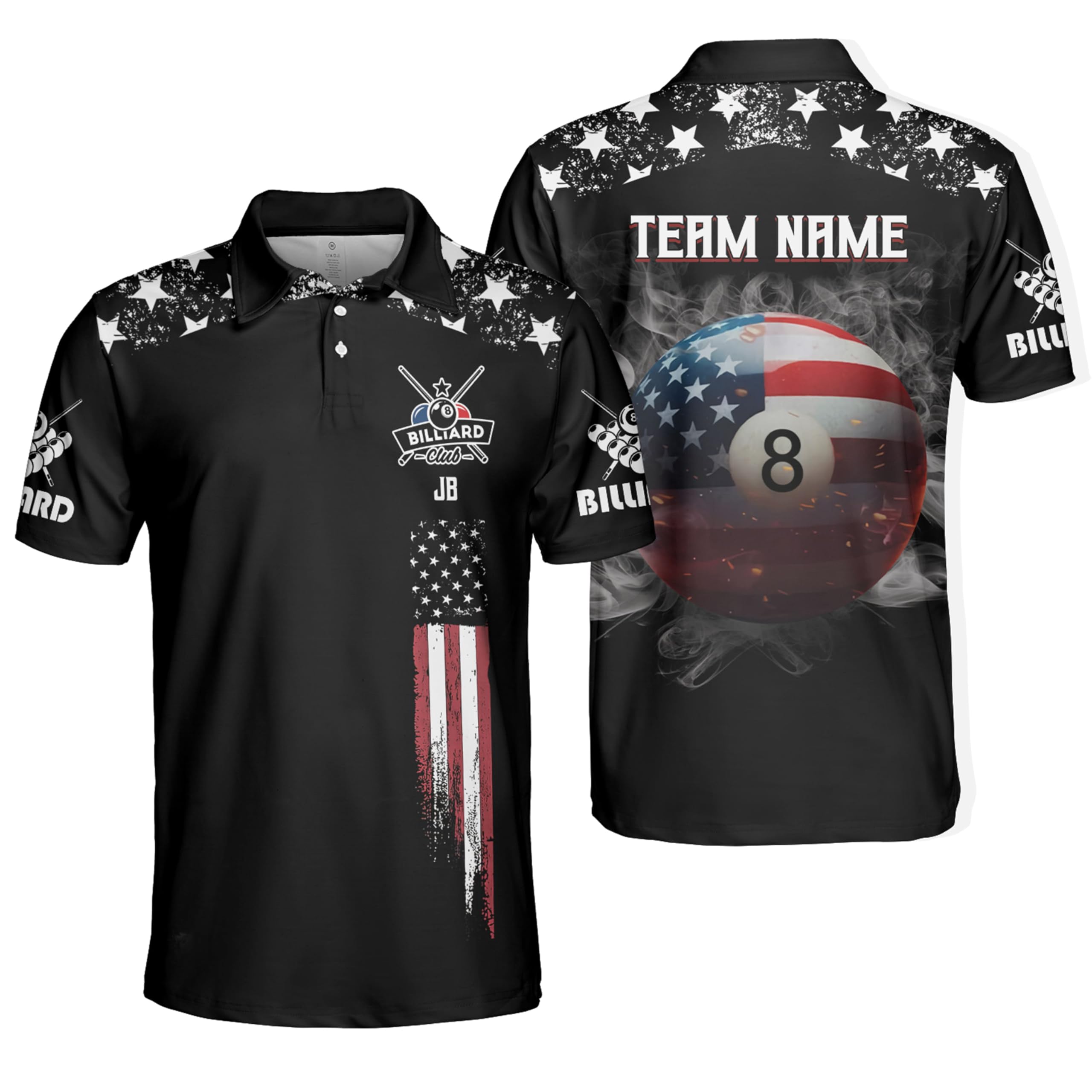 SHAANT Personalized Billiards Jerseys, Billiard Pool Shirt for Men, 8 Ball Pool Shirt, Billiards Gift for Team Player