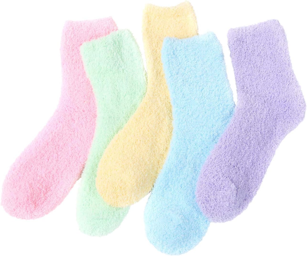 Century Star Womens Fuzzy Fluffy Cozy Warm Super Soft Slipper Socks Microfiber 3-8 Pairs Home Socks For Christmas - Image 5