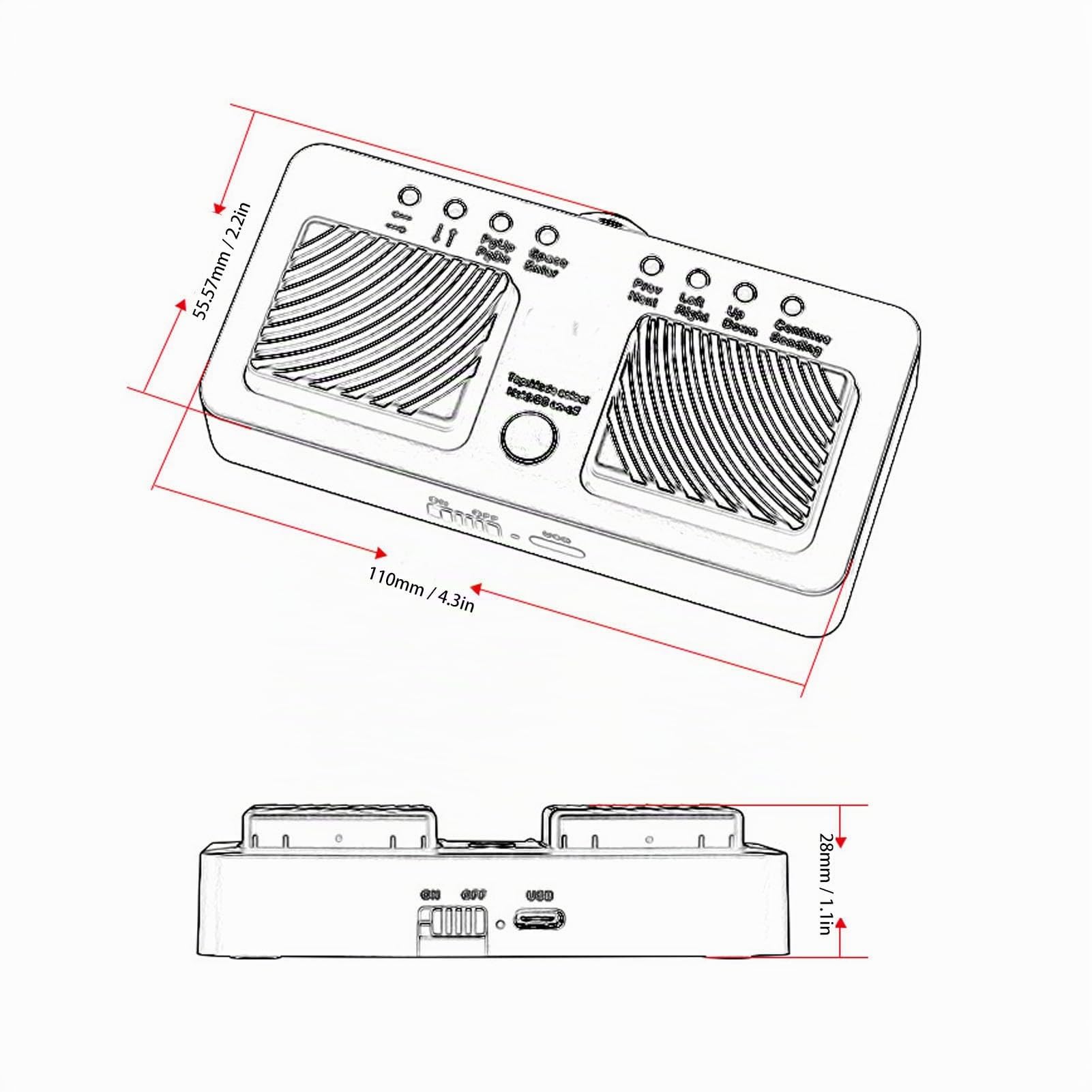 Girapagina Bluetooth, Funzionamento Silenzioso, Pedale Girapagina Wireless, Controller Pagina Spartiti, Interruttore a Pedale, per PC, Portatile, Tablet, Smartphone, Uso Diverso
